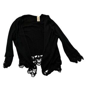 Women’s faded glory black quarter sleeve cardigan